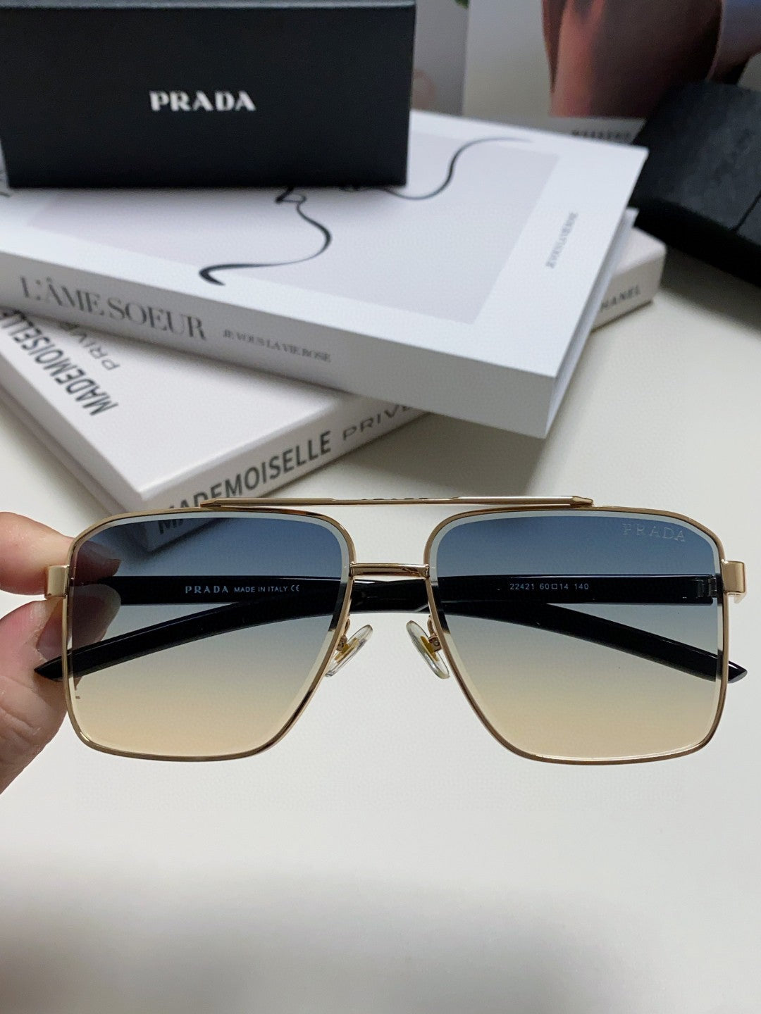 Prada Fashion Silver Lens Sunglasses for Men - 449406 - detail image 3