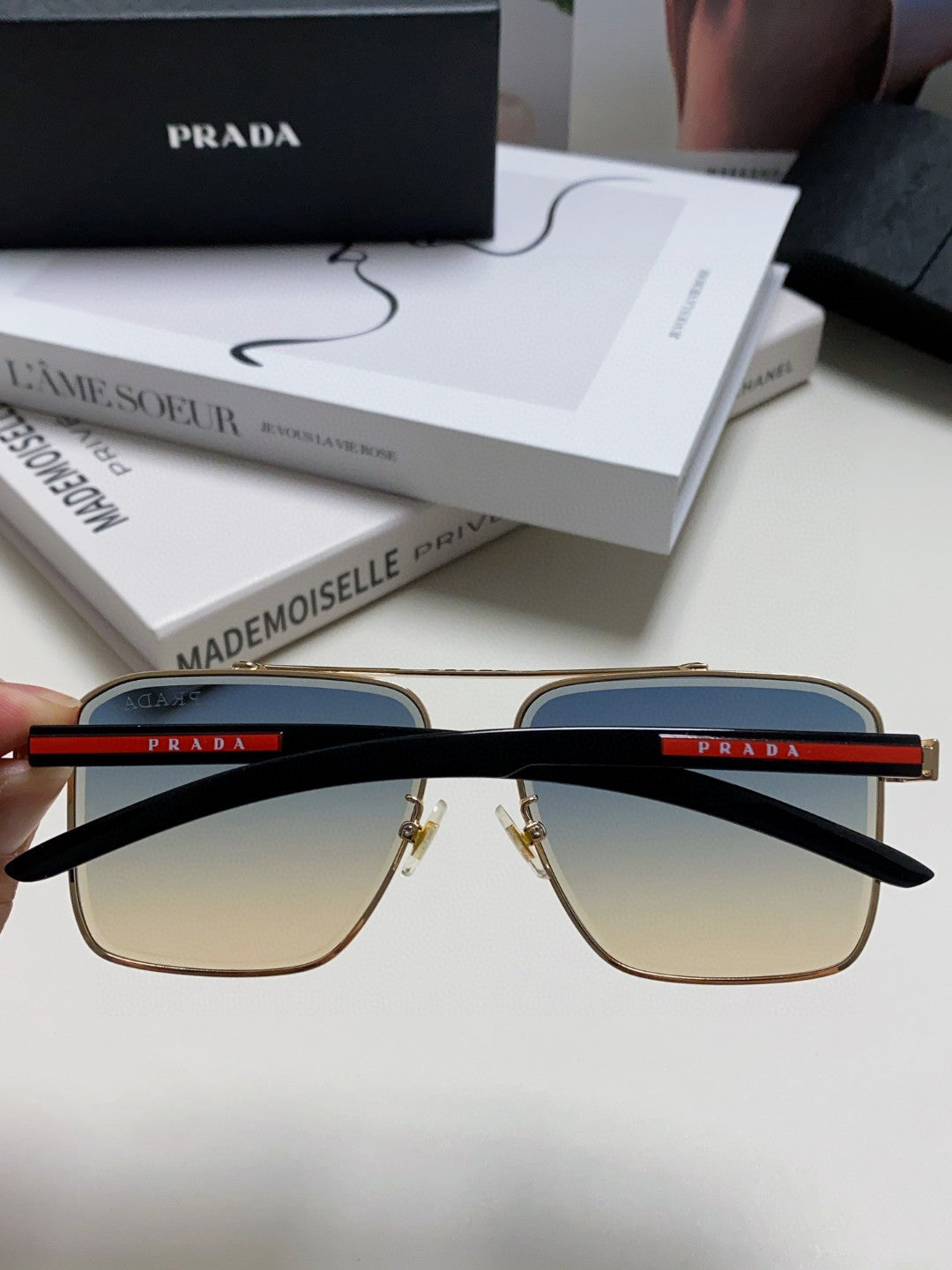 Prada Fashion Silver Lens Sunglasses for Men - 449406 - detail image 4