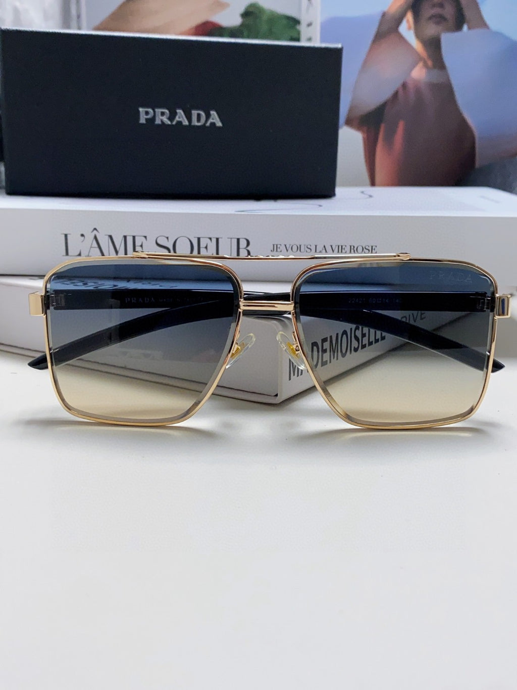 Prada Fashion Silver Lens Sunglasses for Men - 449406 - detail image 6