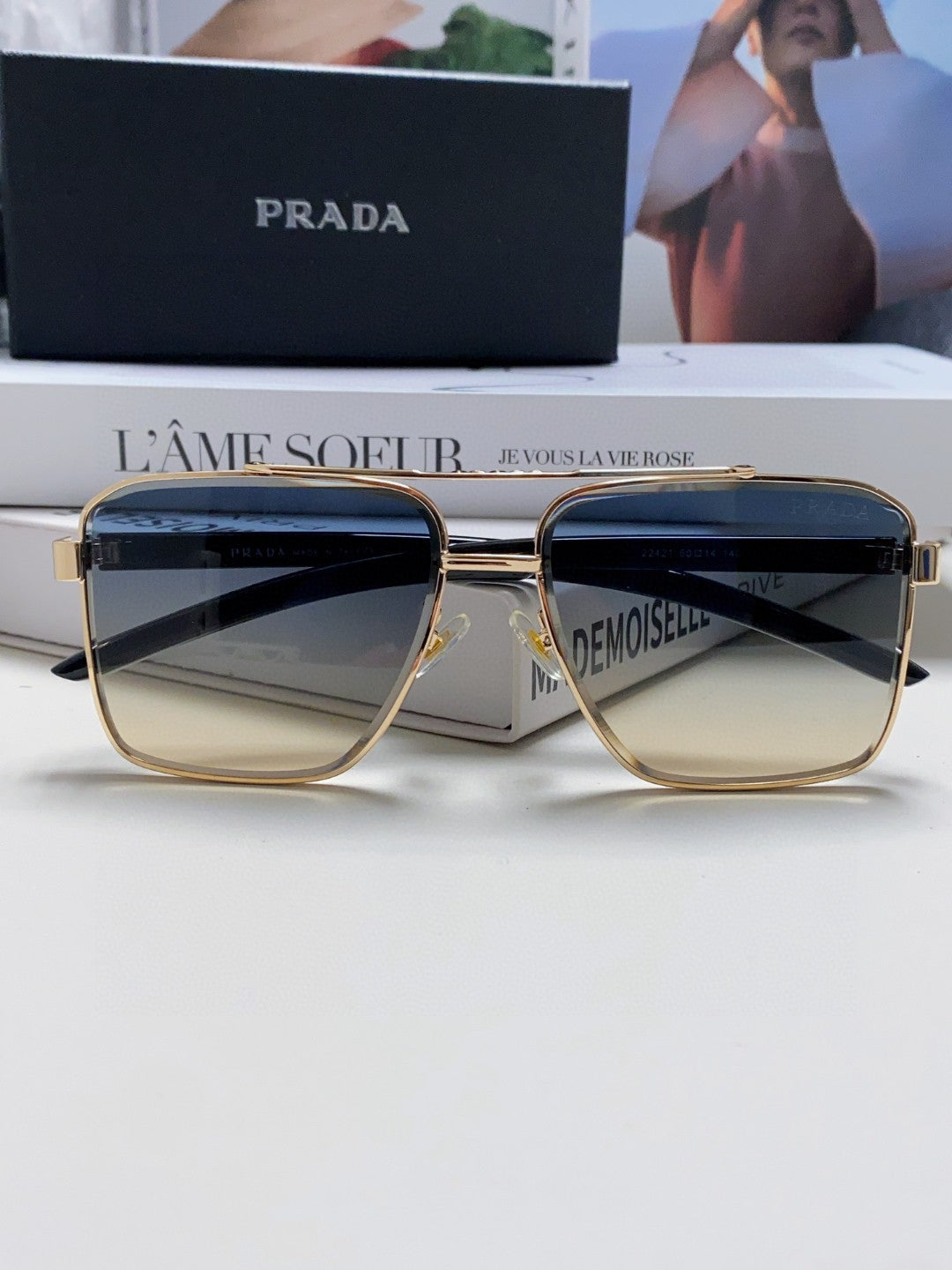 Prada Fashion Silver Lens Sunglasses for Men - 449406 - detail image 6
