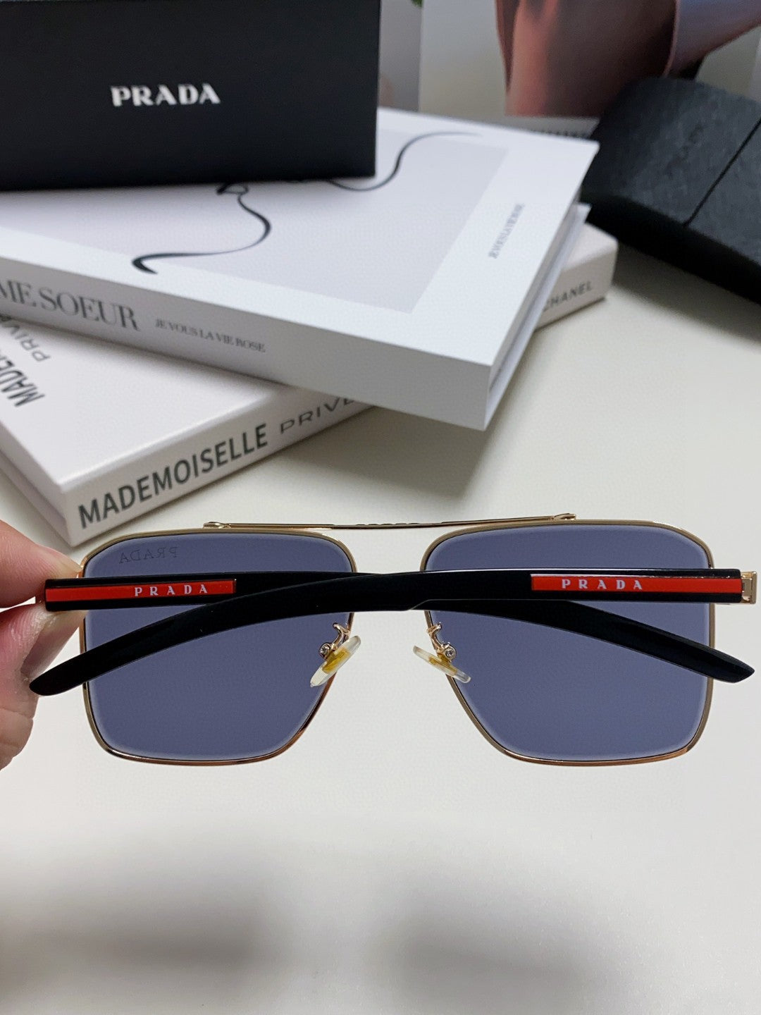Prada Fashion Blue Lens Sunglasses for Men - 449407 - detail image 4