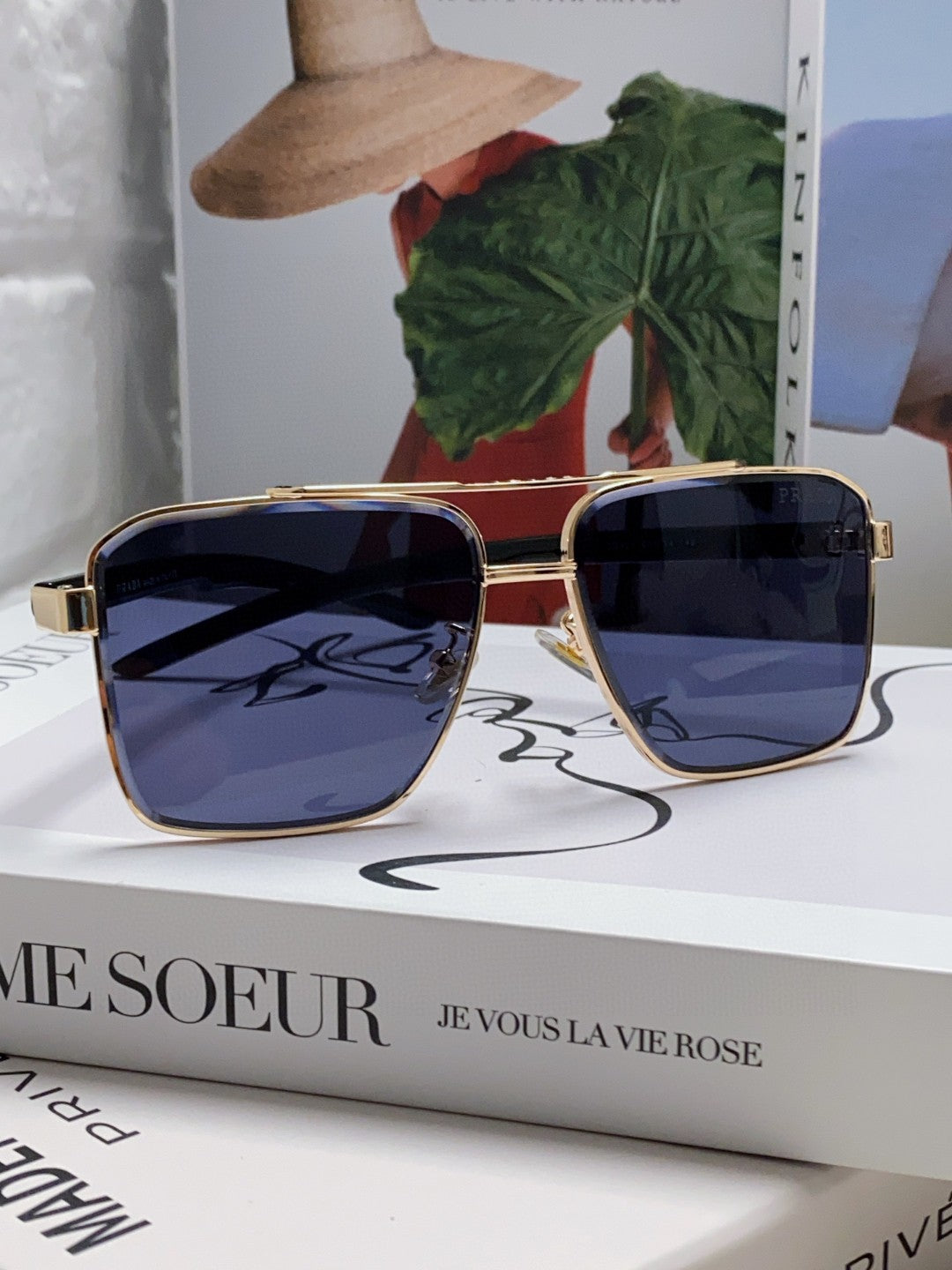 Prada Fashion Blue Lens Sunglasses for Men - 449407