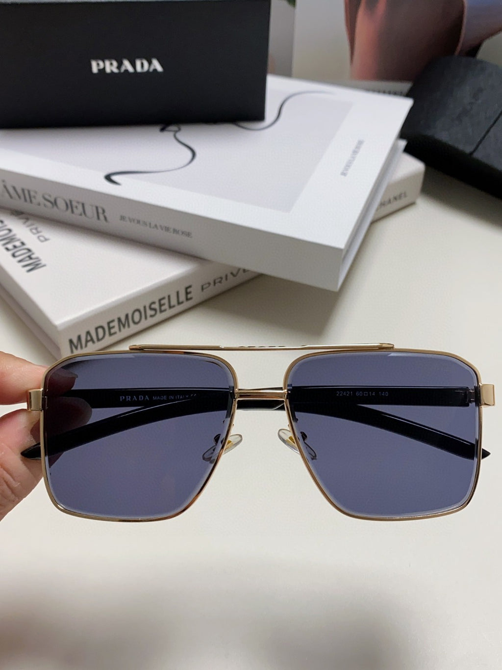 Prada Fashion Blue Lens Sunglasses for Men - 449407 - detail image 3