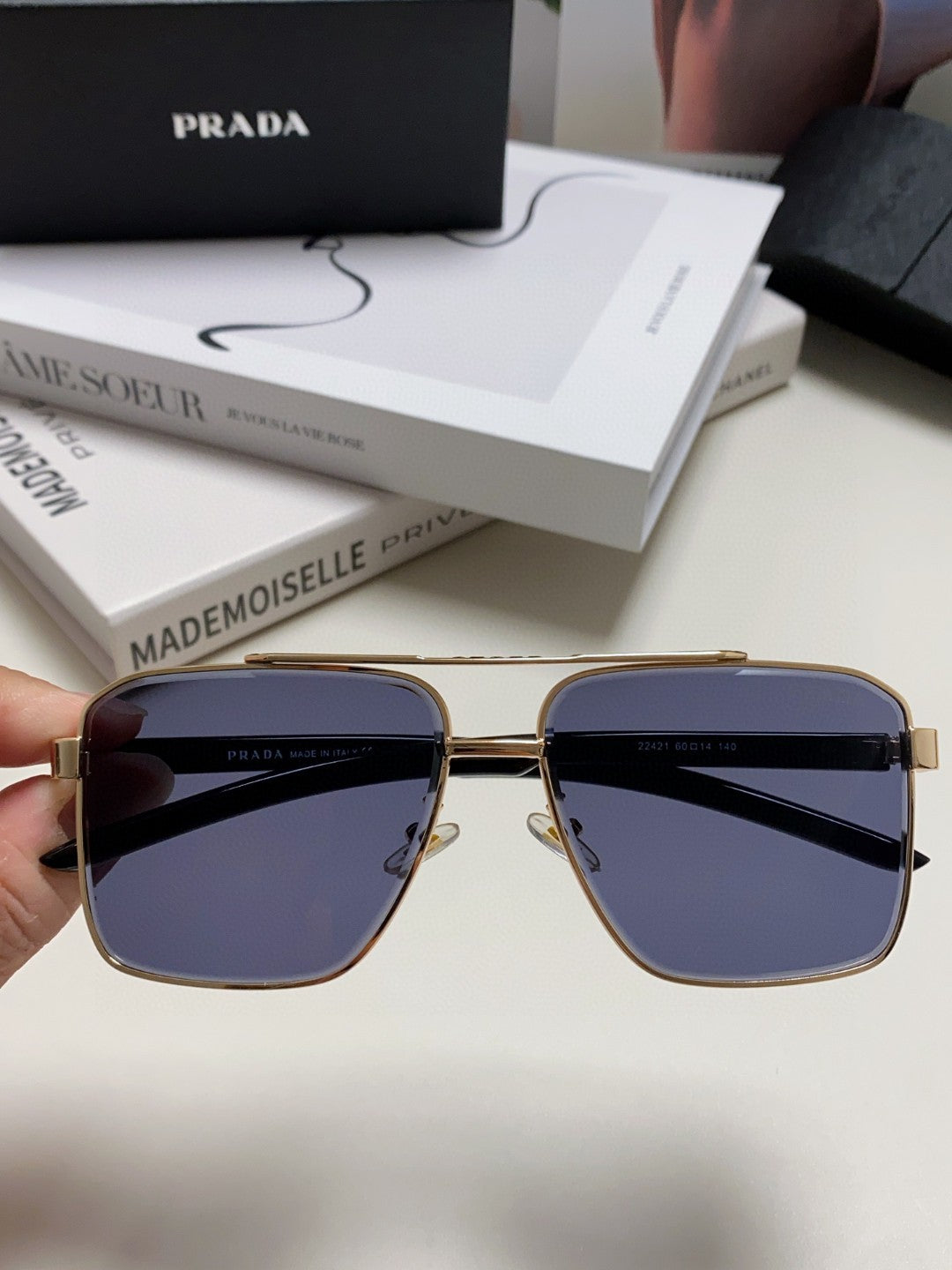 Prada Fashion Blue Lens Sunglasses for Men - 449407 - detail image 3