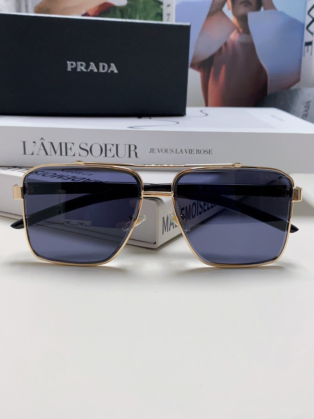 Prada Fashion Blue Lens Sunglasses for Men - 449407 - detail image 6