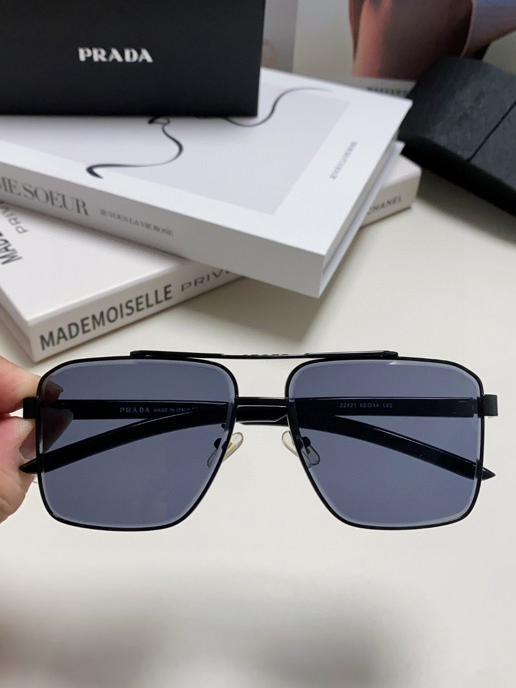 Prada Fashion Blue Lens Sunglasses for Men - 449408 - detail image 3