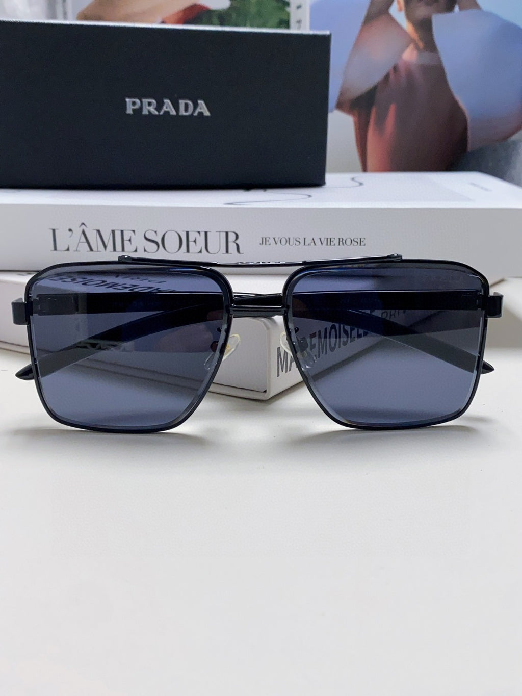 Prada Fashion Blue Lens Sunglasses for Men - 449408 - detail image 6