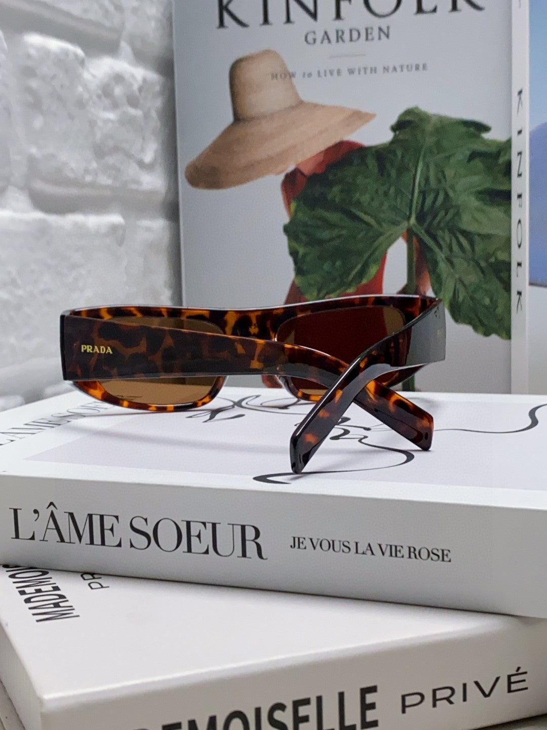 Prada Rectangular Brown Lens Sunglasses for Men & Women - detail image 2
