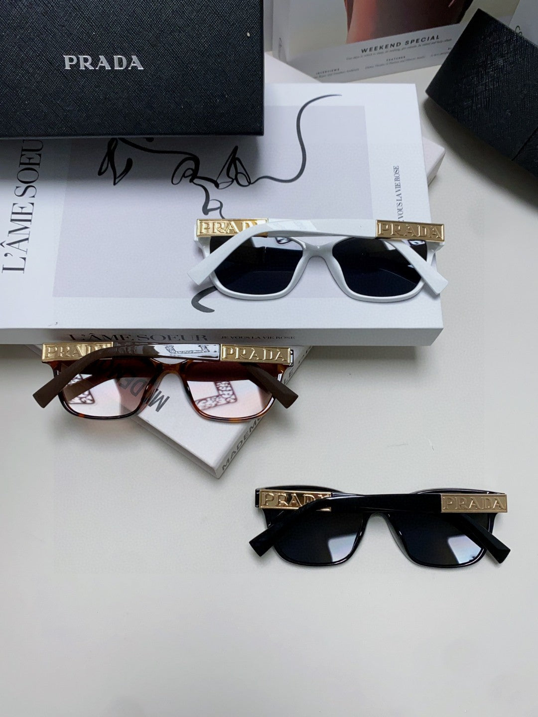 Prada Oversized Silver Lens Sunglasses for Men & Women - 487044 - detail image 8