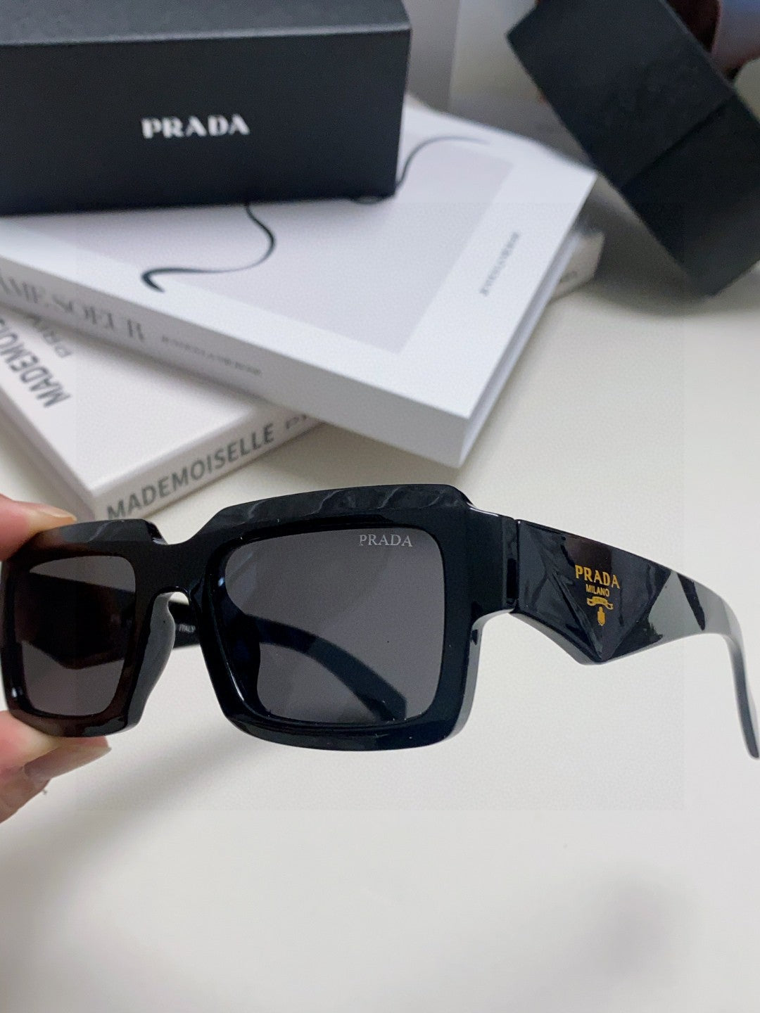Prada Fashion Gray Lens Sunglasses for Women - detail image 4