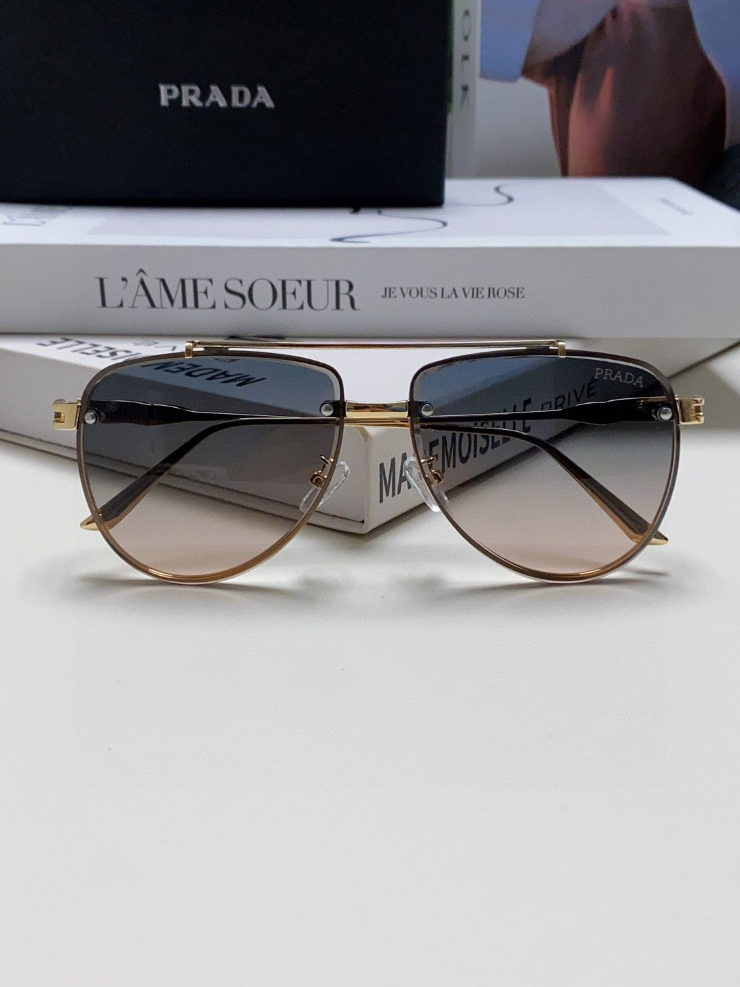 Prada Fashion Gray Lens Sunglasses for Men & Women - 487048 - detail image 6