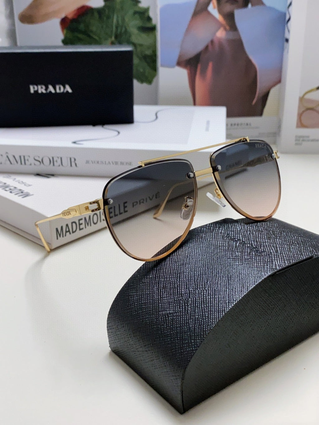 Prada Fashion Gray Lens Sunglasses for Men & Women - 487048 - detail image 7