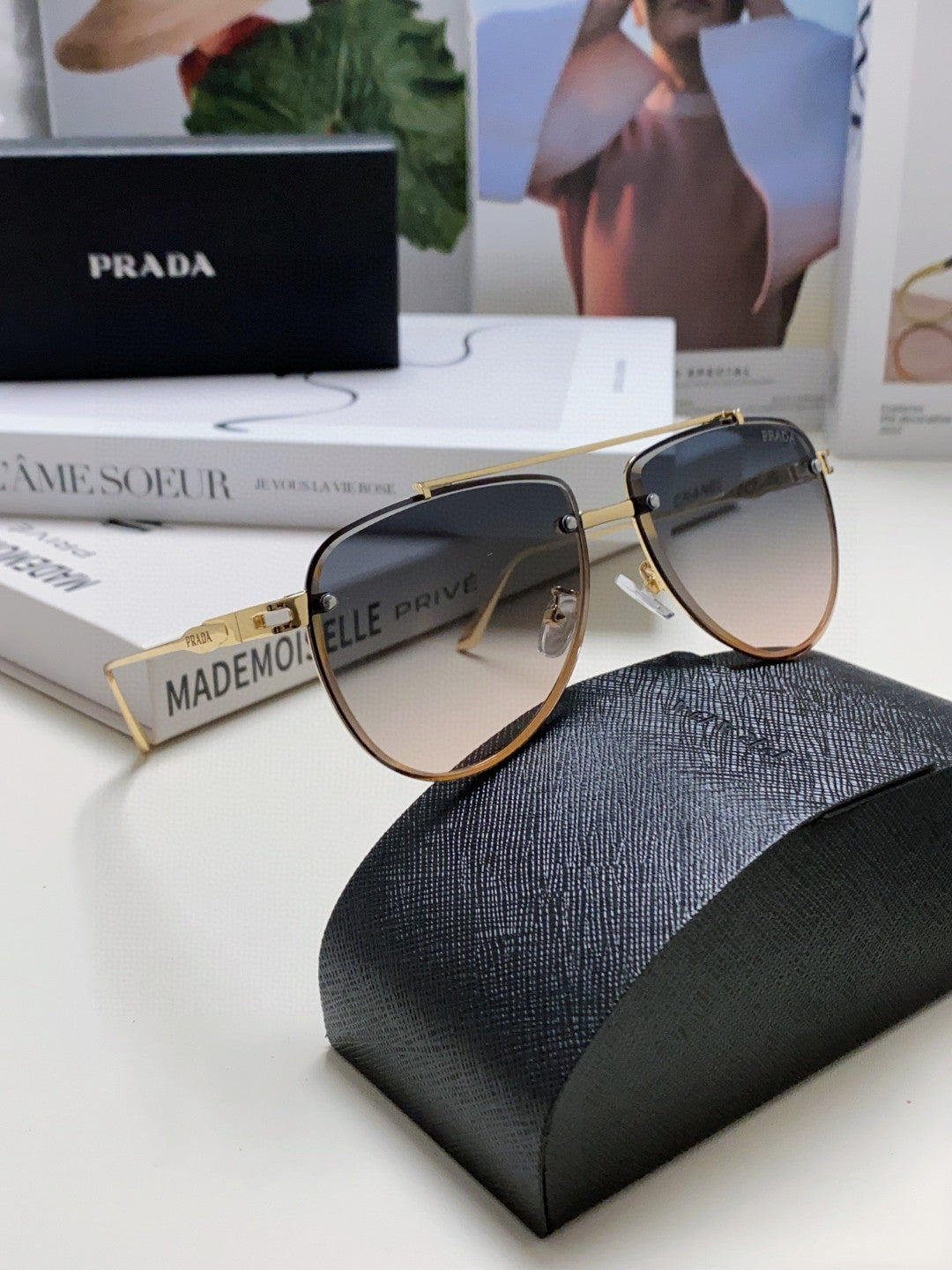 Prada Fashion Gray Lens Sunglasses for Men & Women - 358414 - detail image 7