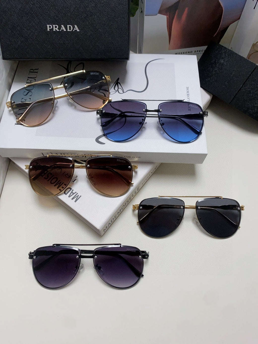 Prada Fashion Gray Lens Sunglasses for Men & Women - 487048 - detail image 9