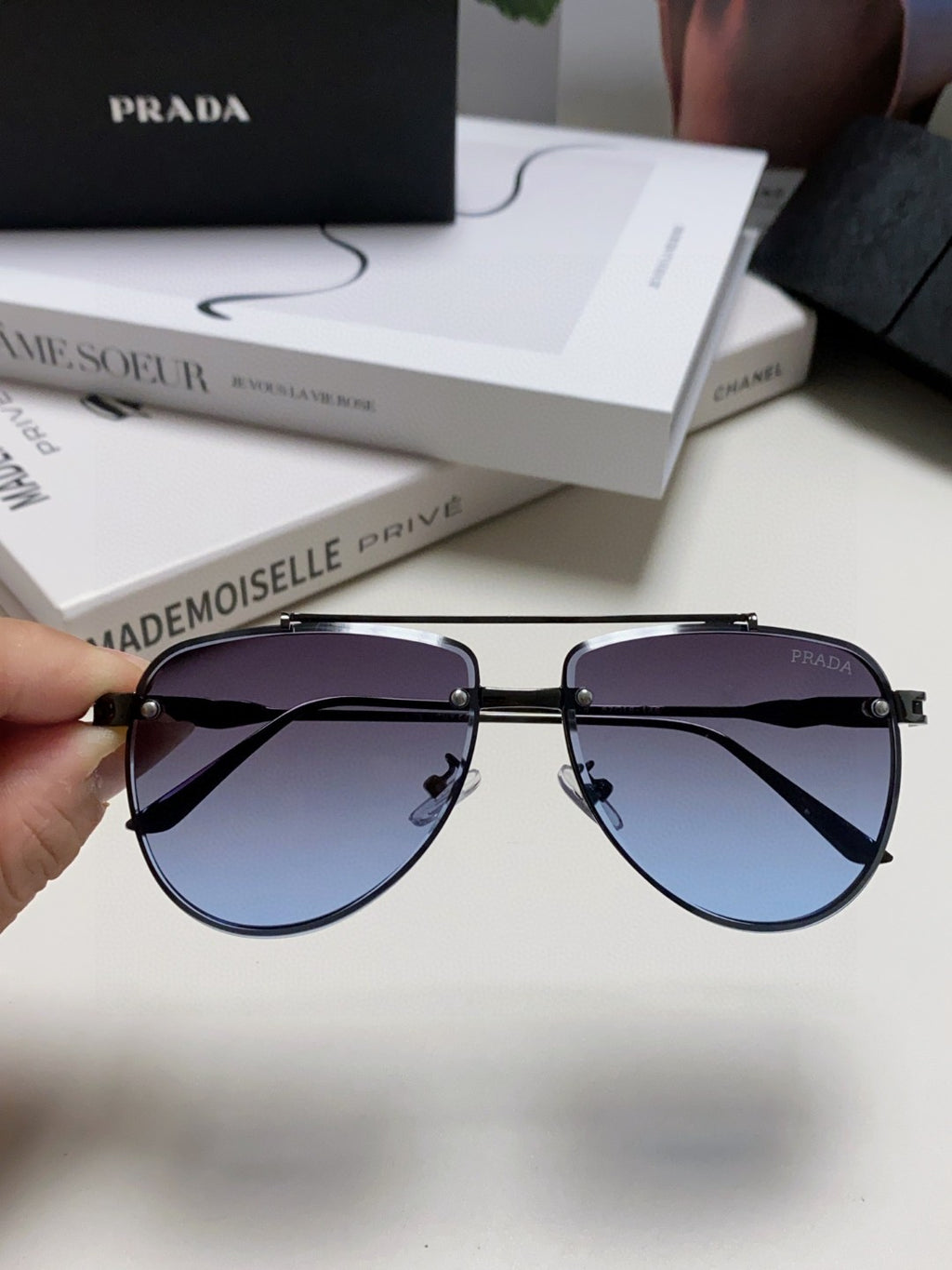 Prada Fashion Blue Lens Sunglasses for Men & Women - 487049 - detail image 3