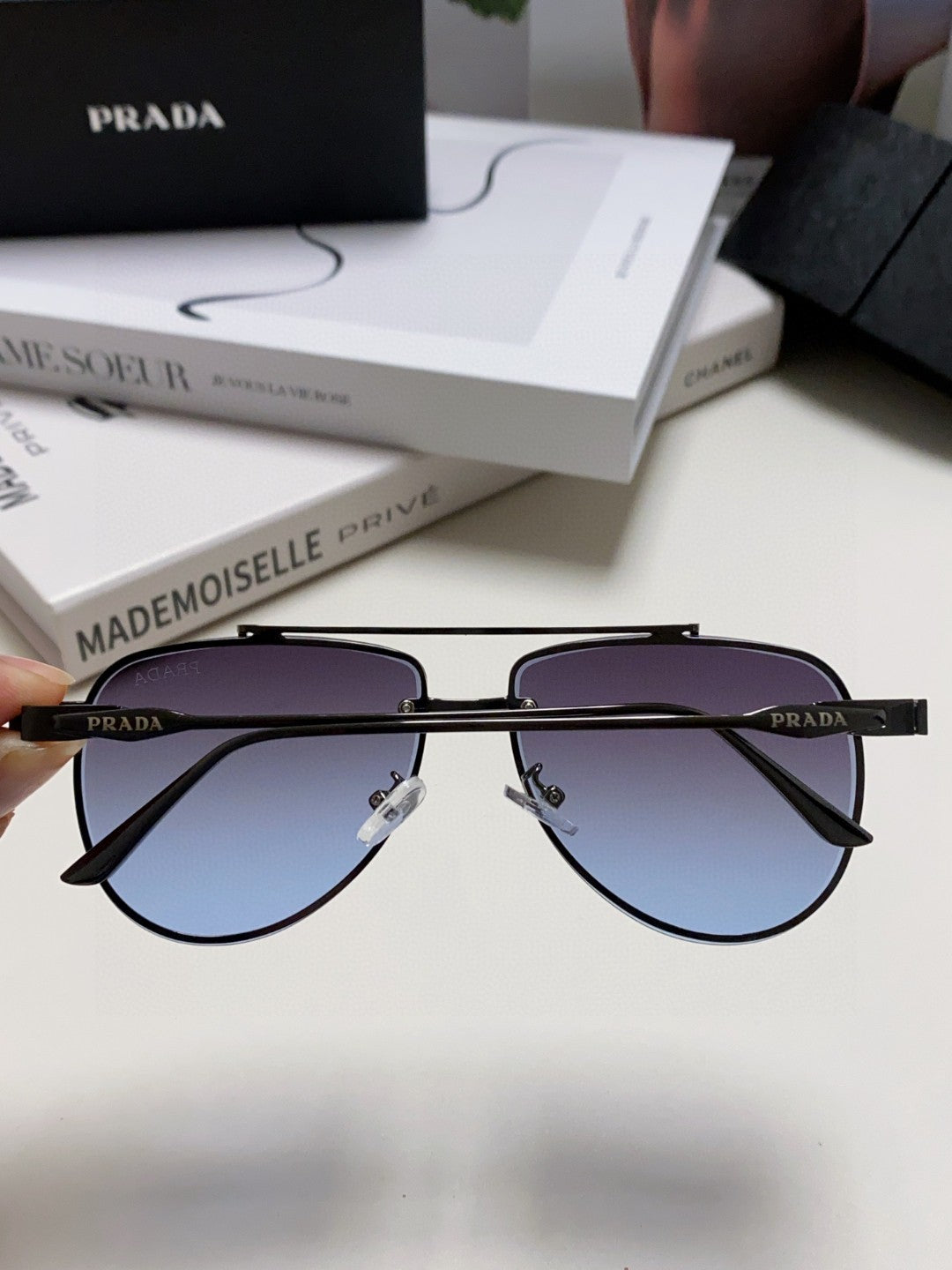 Prada Fashion Blue Lens Sunglasses for Men & Women - 358415 - detail image 4