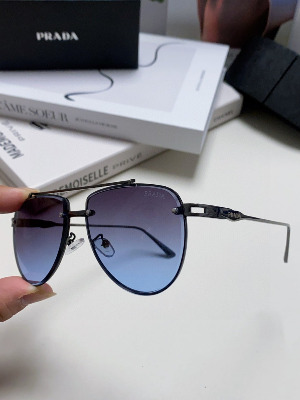 Prada Fashion Blue Lens Sunglasses for Men & Women - 487049 - detail image 5