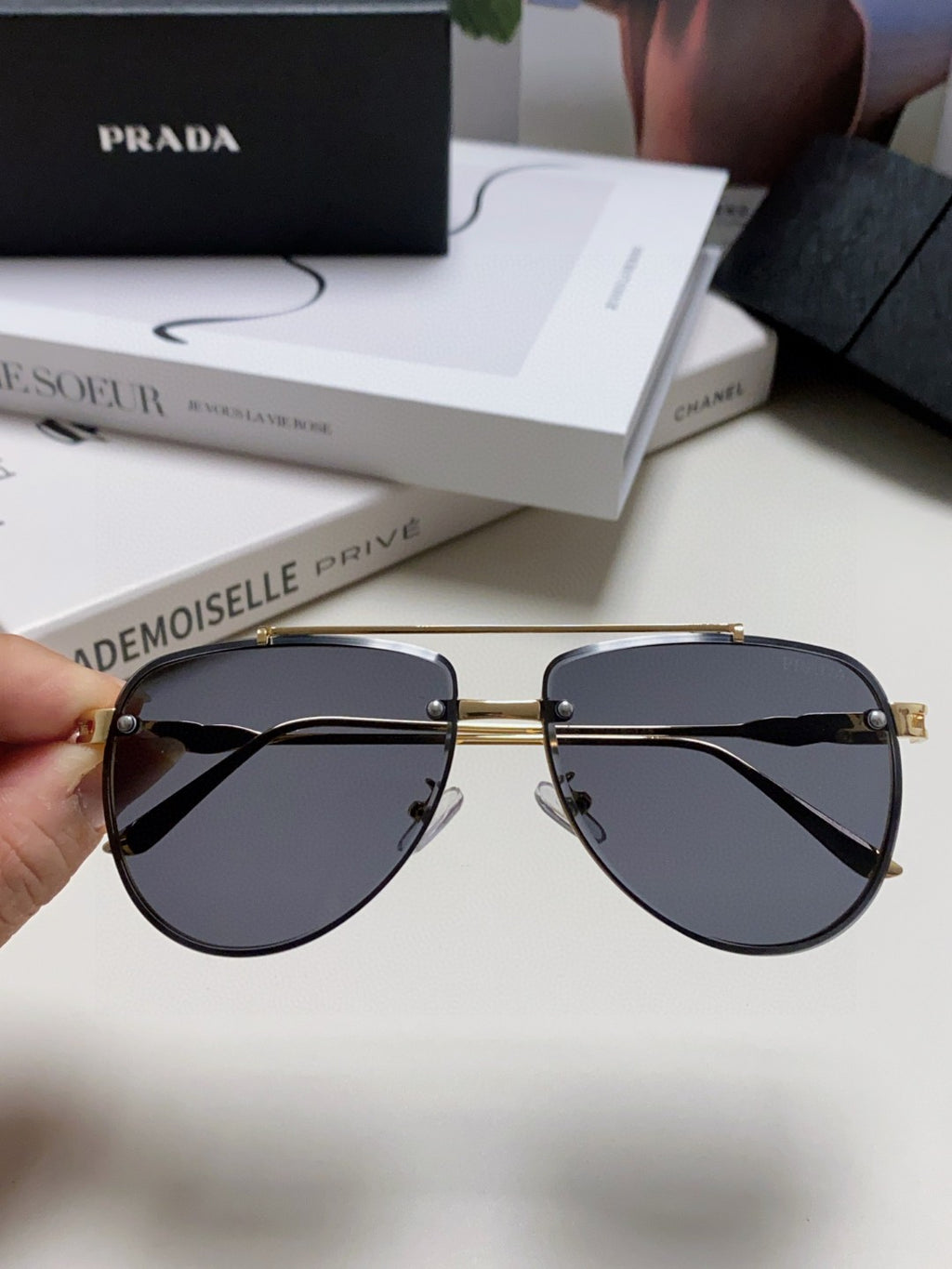 Prada Fashion Blue Lens Sunglasses for Men & Women - 487051 - detail image 3