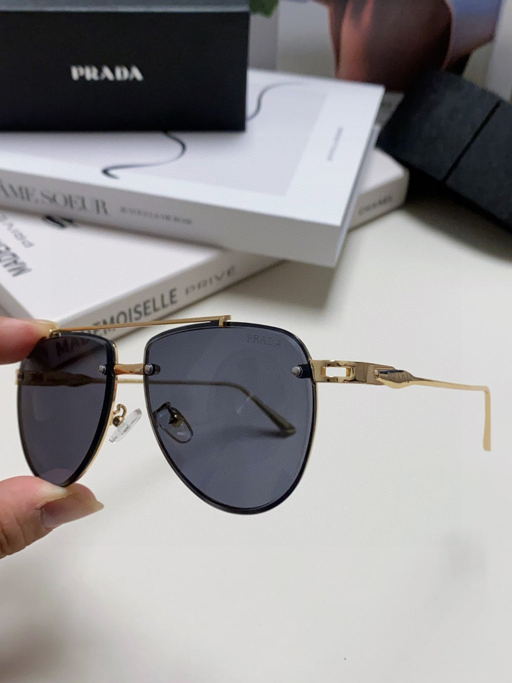 Prada Fashion Blue Lens Sunglasses for Men & Women - 487051 - detail image 5