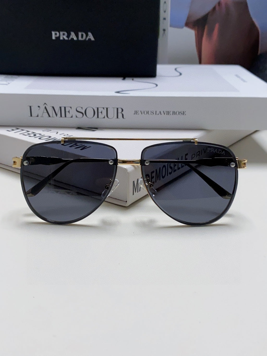 Prada Fashion Blue Lens Sunglasses for Men & Women - 487051 - detail image 6