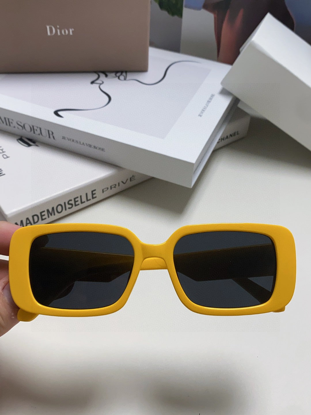 Dior Square Brown Lens Sunglasses for Women - detail image 3