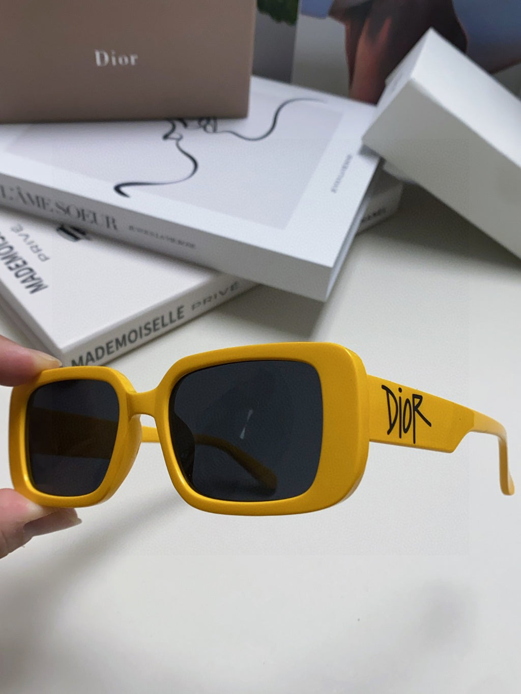 Dior Square Brown Lens Sunglasses for Women - detail image 5