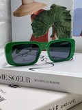 Dior Square Green Lens Sunglasses for Women - 358188