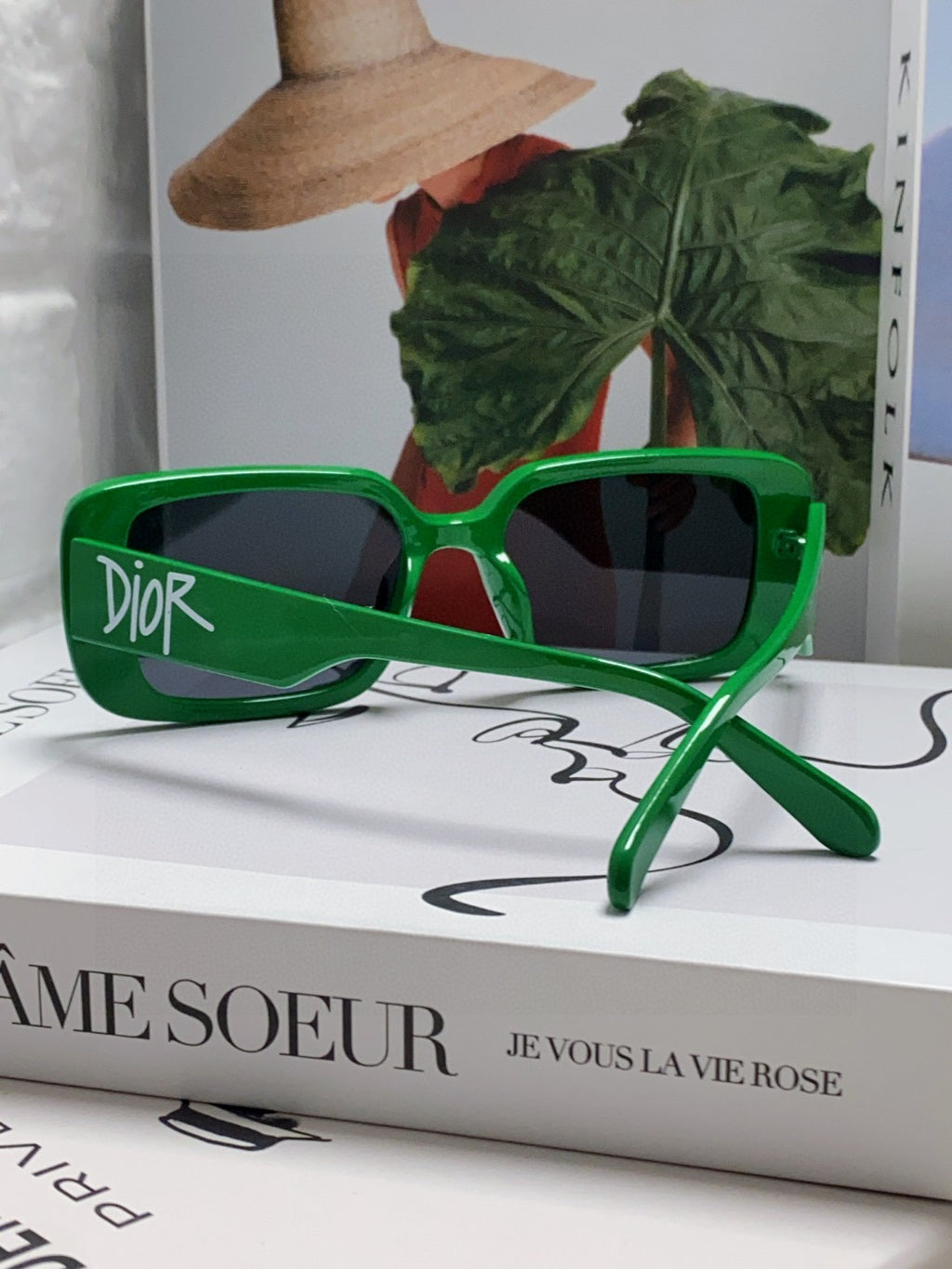 Dior Square Green Lens Sunglasses for Women - 358188 - detail image 2