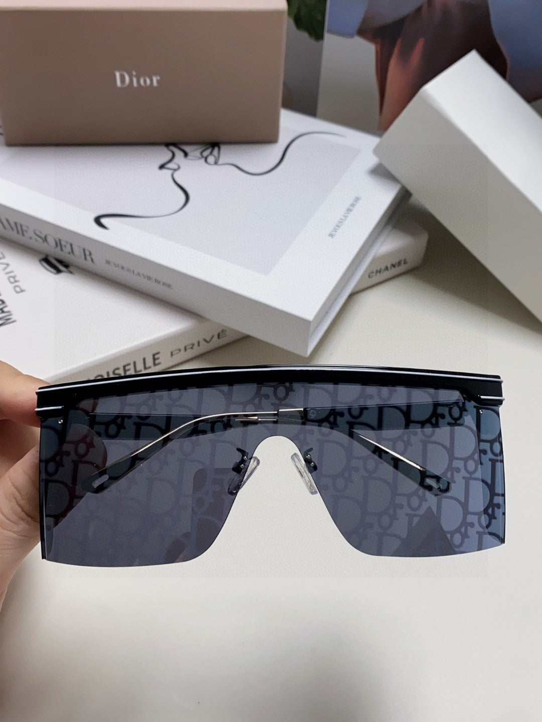 Dior Oversized Red Lens Sunglasses for Men & Women - 371940 - detail image 2