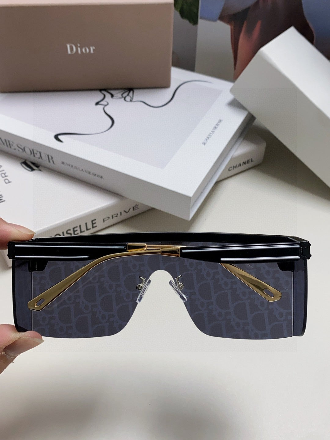 Dior Oversized Red Lens Sunglasses for Men & Women - 371940 - detail image 3