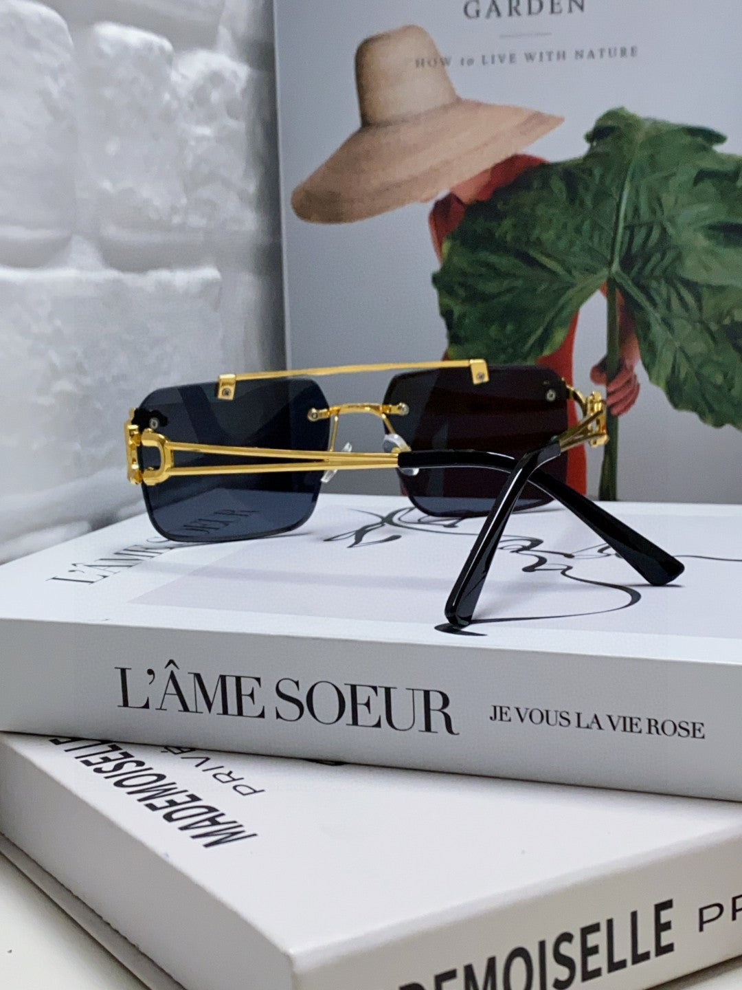 Cartier Lightweight Rimless Black Lens Sunglasses for Men & Women - 415857 - detail image 2