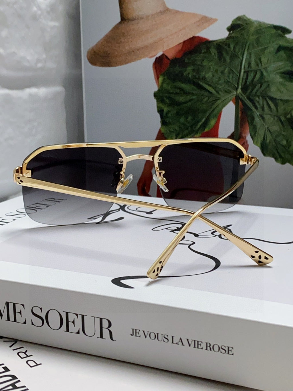 Cartier Metal Square Gray Lens Sunglasses for Men & Women - detail image 2