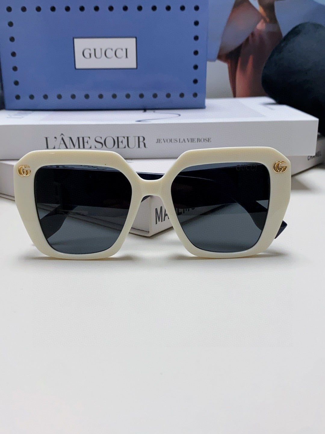 Gucci Polarized Square Silver Lens Sunglasses for Men & Women - 464854 - detail image 6