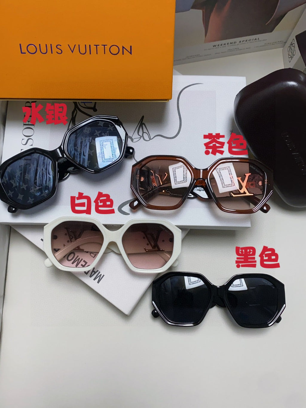 Louis Vuitton Square Blue Lens Sunglasses for Men & Women - 414910 - detail image 9