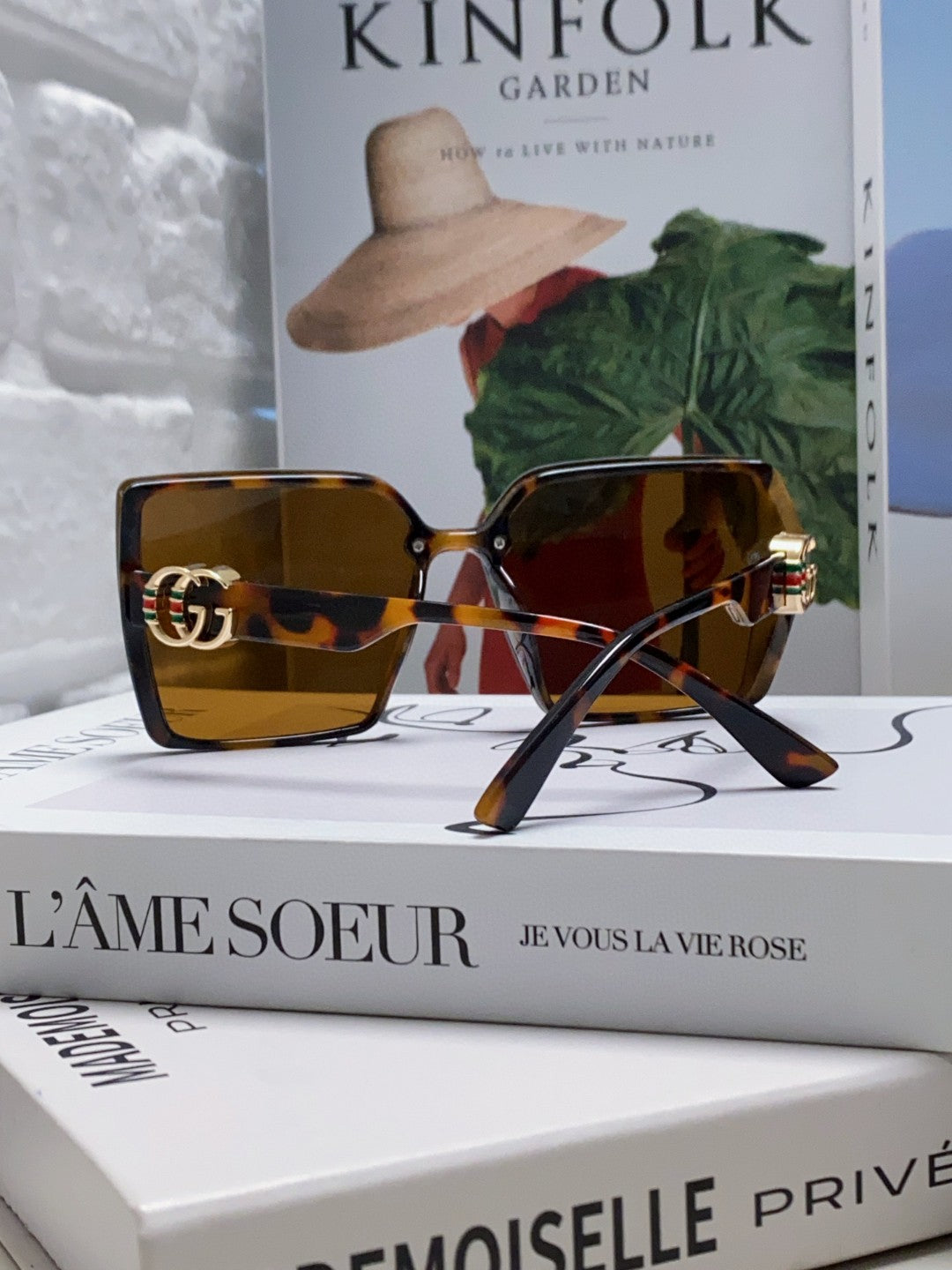 Gucci Oversized Brown Lens Sunglasses for Women - 448823 - detail image 2
