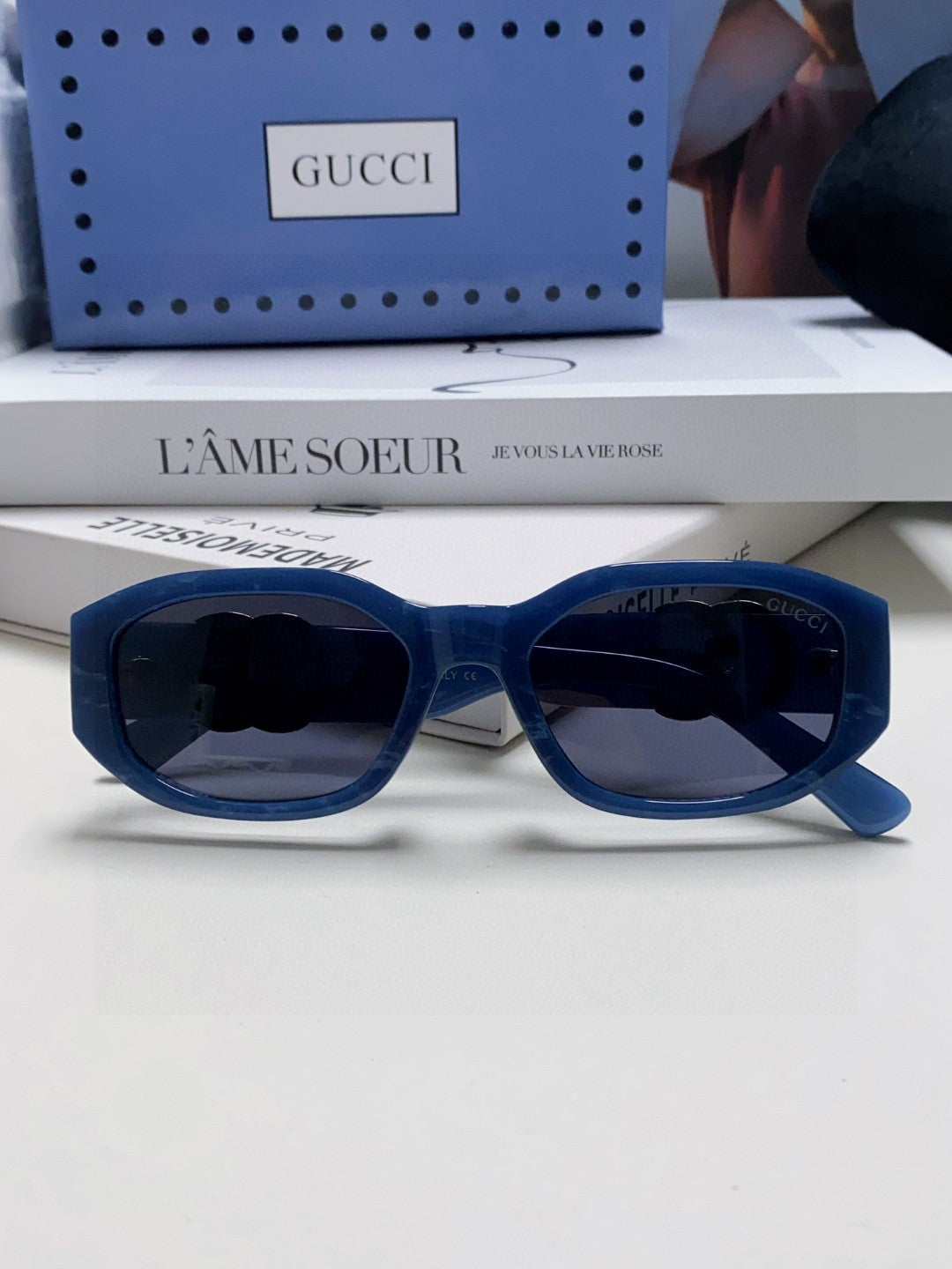 Gucci Round Blue Lens Sunglasses for Men & Women - 448810 - detail image 5