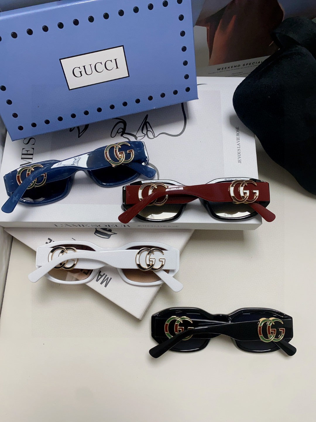 Gucci Round Gray Lens Sunglasses for Men & Women - detail image 8