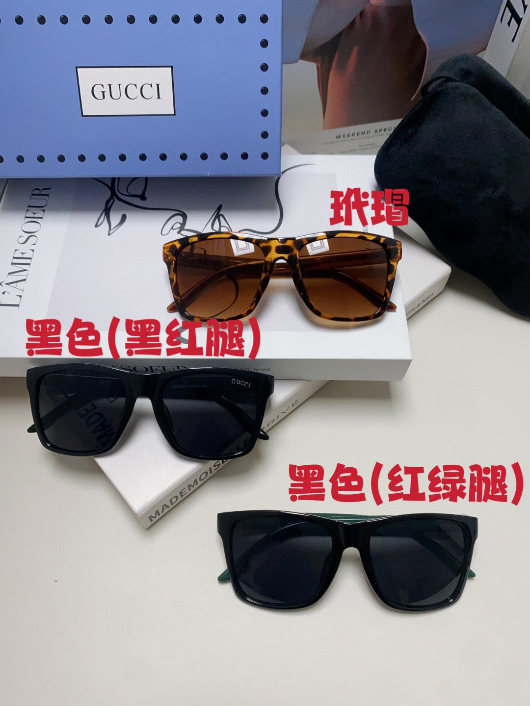 Gucci Fashion Black Lens Sunglasses for Men & Women - 448818 - detail image 9