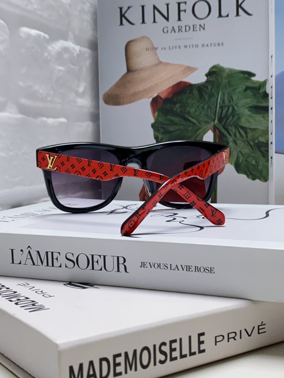Louis Vuitton Oversized Red Lens Sunglasses for Men & Women - 448653