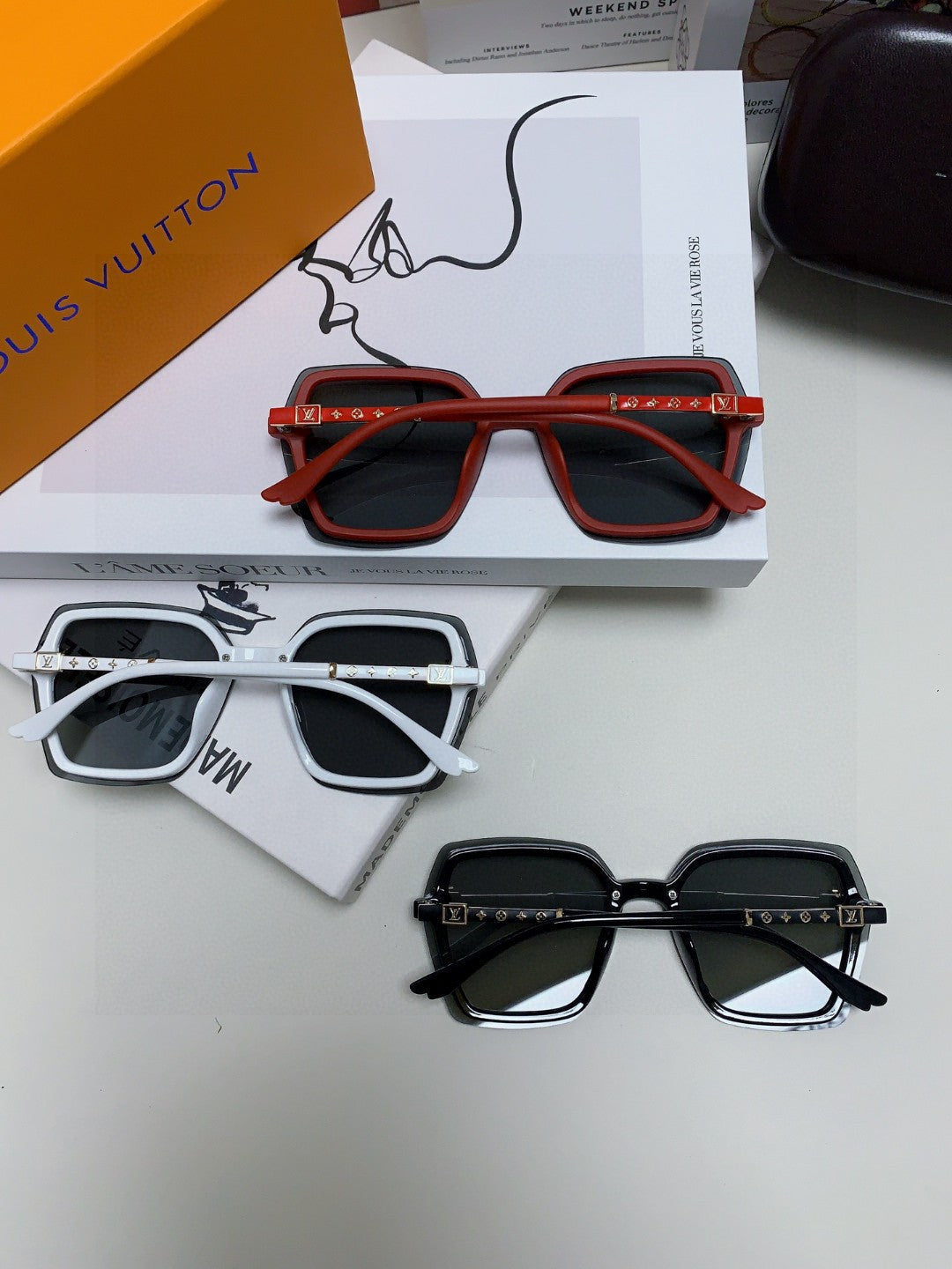 Louis Vuitton Fashion Black Lens Sunglasses for Men & Women - 448632 - detail image 5