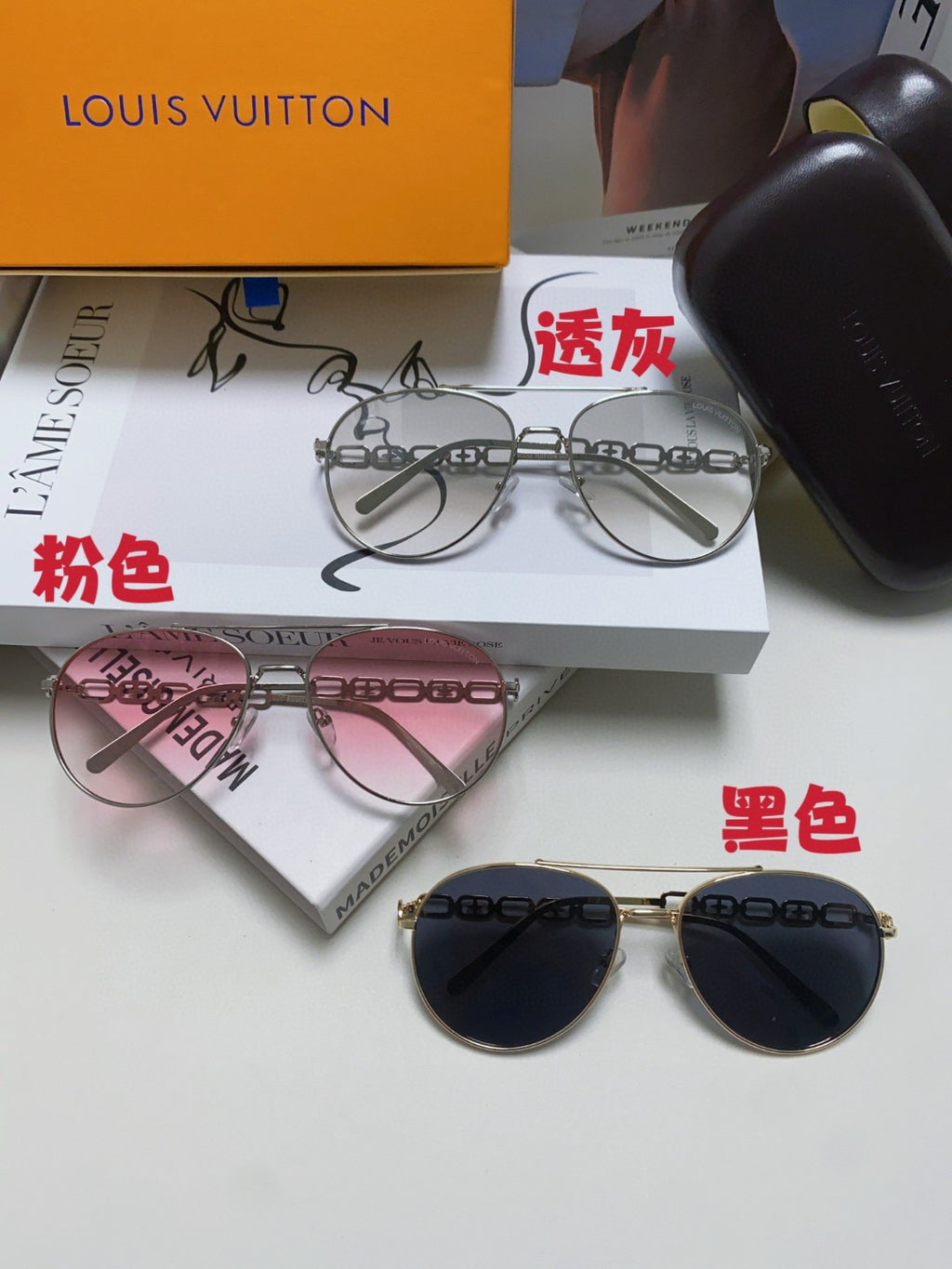 Louis Vuitton Aviator Black Lens Sunglasses for Women - detail image 6