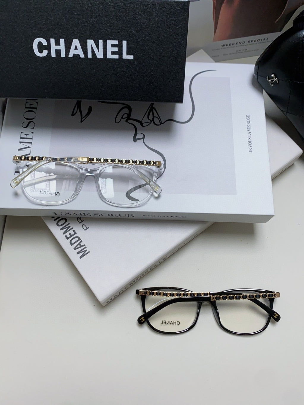 Chanel Blue-Light Oversized Gray Lens Sunglasses for Men & Women - detail image 8