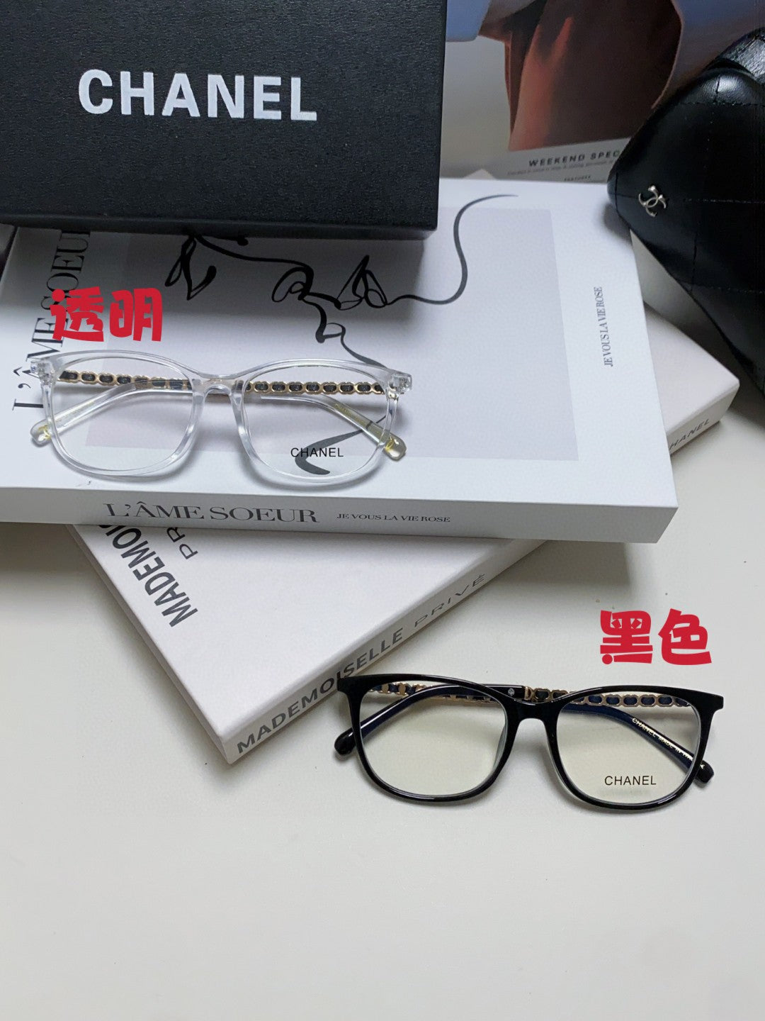 Chanel Blue-Light Oversized Red Lens Sunglasses for Men & Women - detail image 9