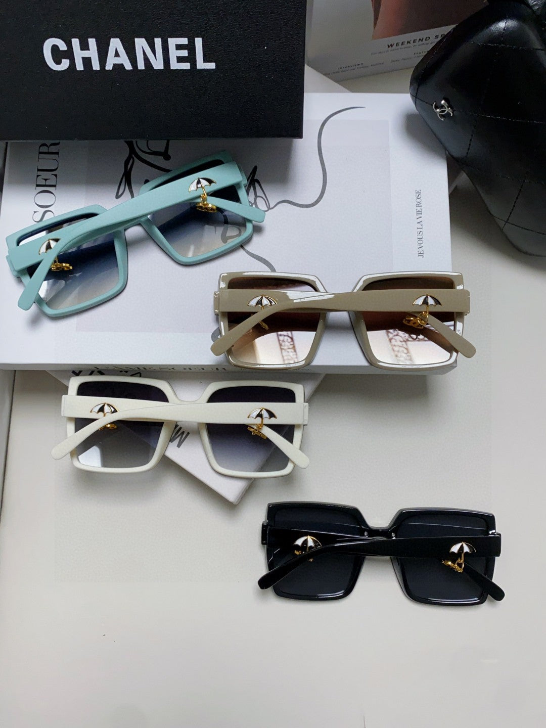 Chanel Photochromic Oversized Brown Lens Sunglasses for Men & Women - detail image 8
