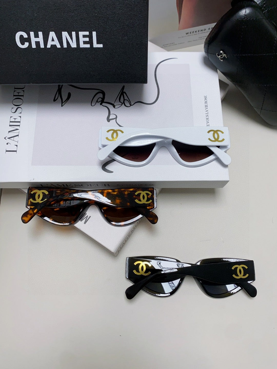Chanel Cat-Eye Brown Lens Sunglasses for Women - detail image 7