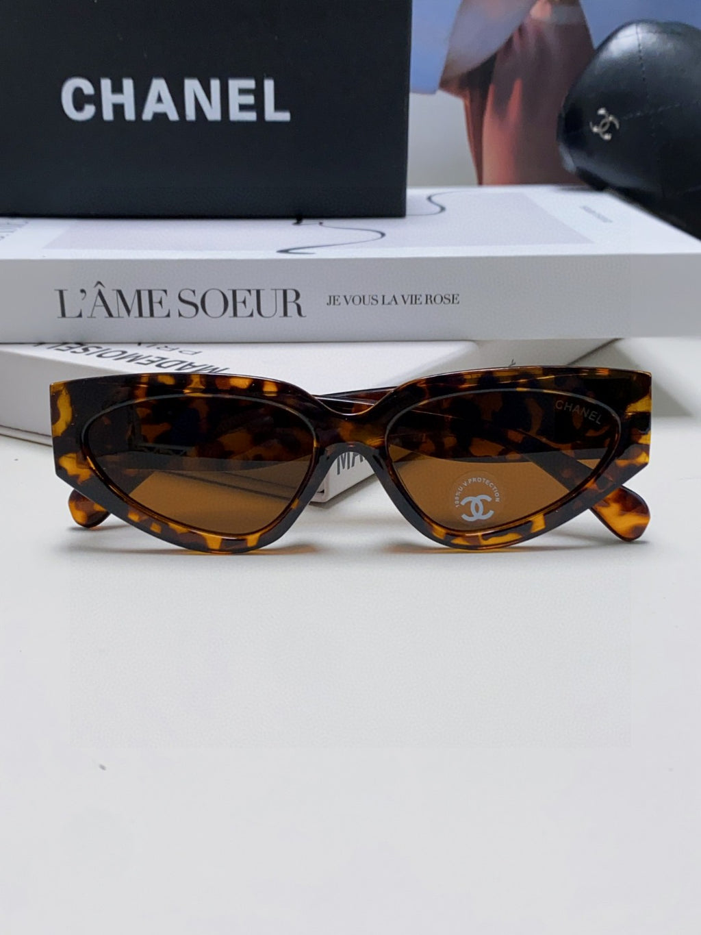 Chanel Cat-Eye Brown Lens Sunglasses for Women - detail image 6