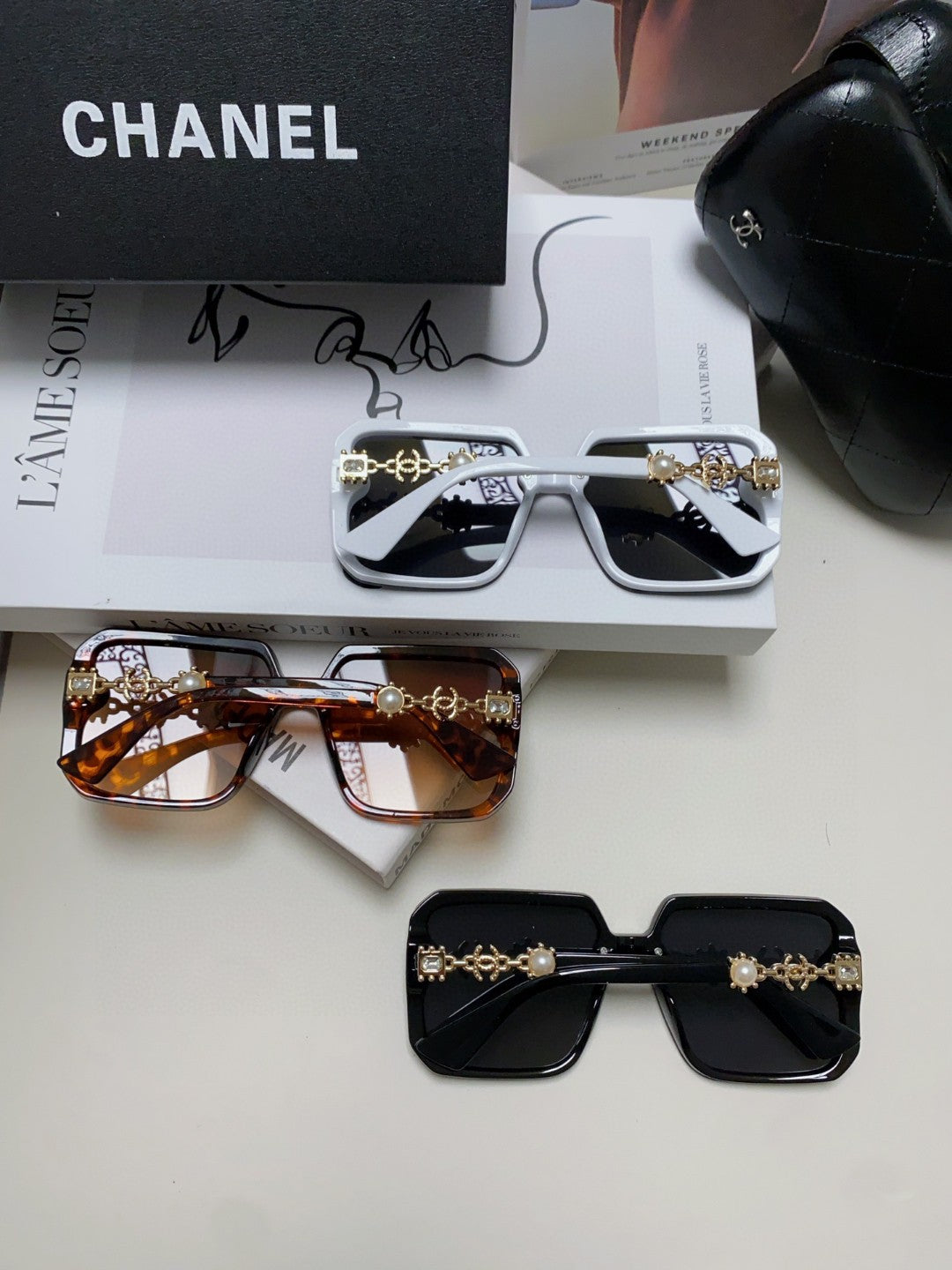 Chanel Polarized Fashion Silver Lens Sunglasses for Men & Women - 448915 - detail image 8