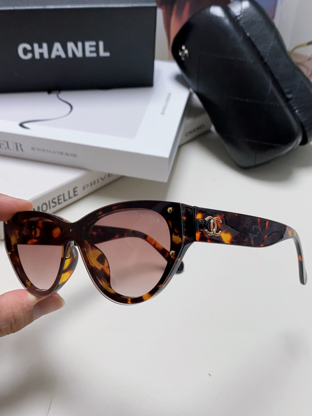 Chanel Round Silver Lens Sunglasses for Women - detail image 5