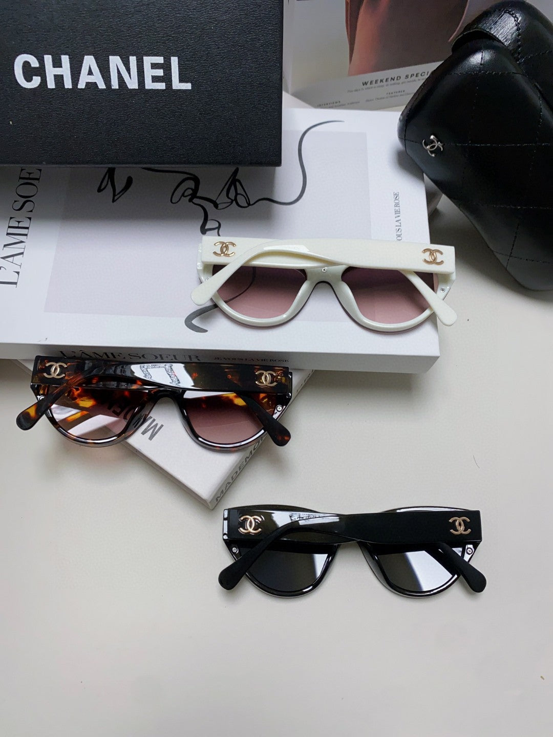 Chanel Round Silver Lens Sunglasses for Women - detail image 8