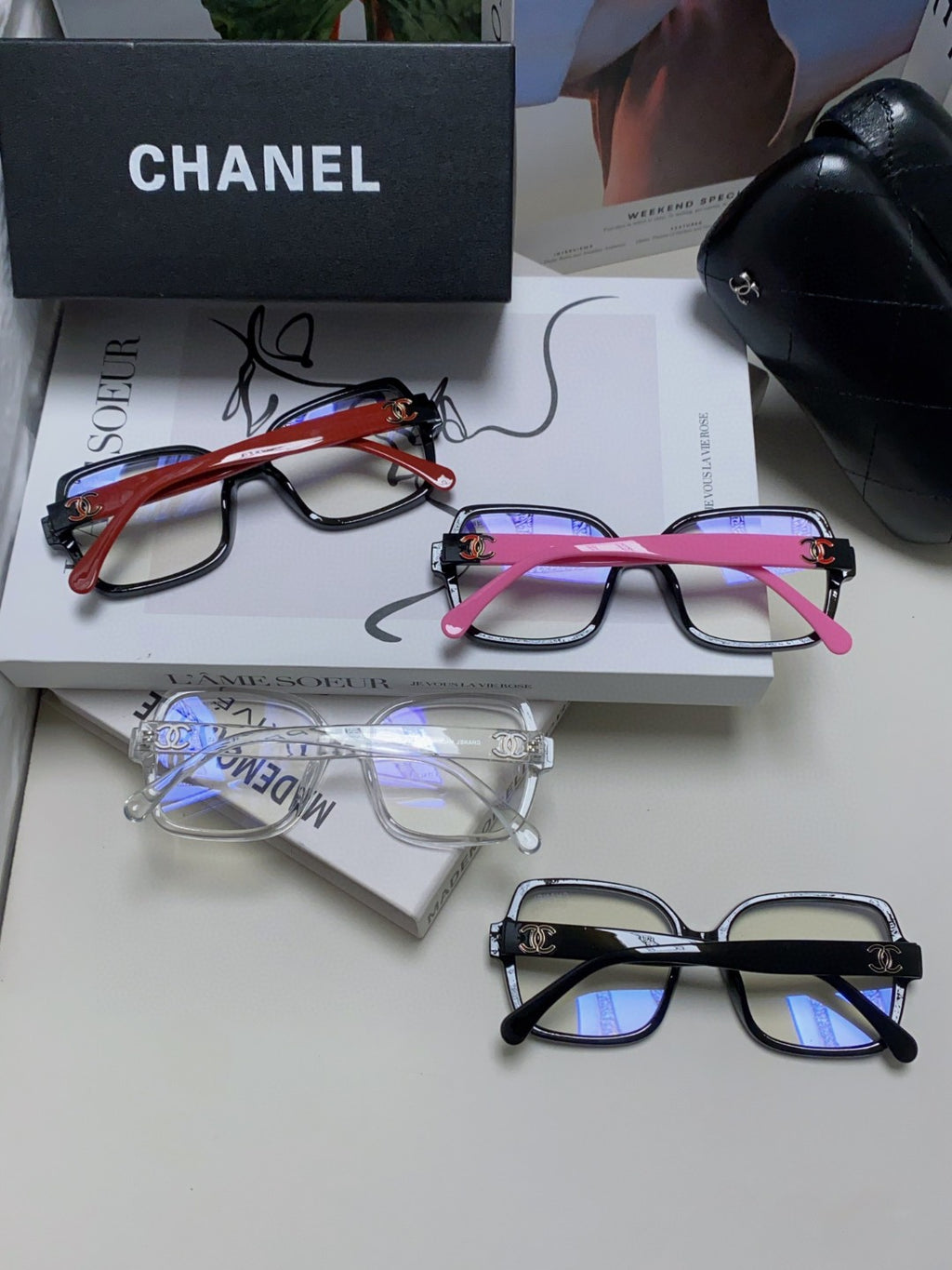 Chanel Fashion Pink Lens Sunglasses for Men & Women - 448932 - detail image 11